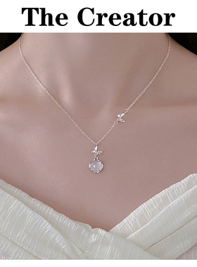 925纯银蝴蝶项链2026新款爆款轻奢高级女小众设计锁骨链