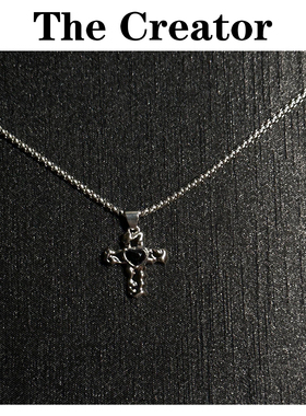 嘻哈小众情侣欧美个性十字架项链