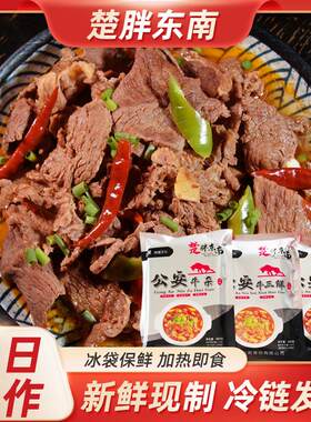 湖北特产公安牛三鲜火锅荆州特产胖东南牛肉牛蹄筋自热即热火锅