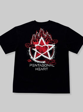 【明星同款】Pentagonal 新款星火燎原五角星短袖T恤