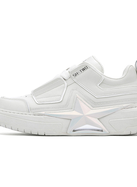 【联名款】PENTAGONAL HEART五角心 X SH-TWO 厚底男女白色星星鞋