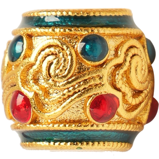 沙金祥云桶珠 手链diy配件吊坠配珠串珠手串的珠子小配饰手工编织