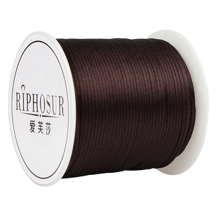 咖啡色股线玉线玉手工挂绳手绳编织编制绳线手链绳子无弹力文玩线