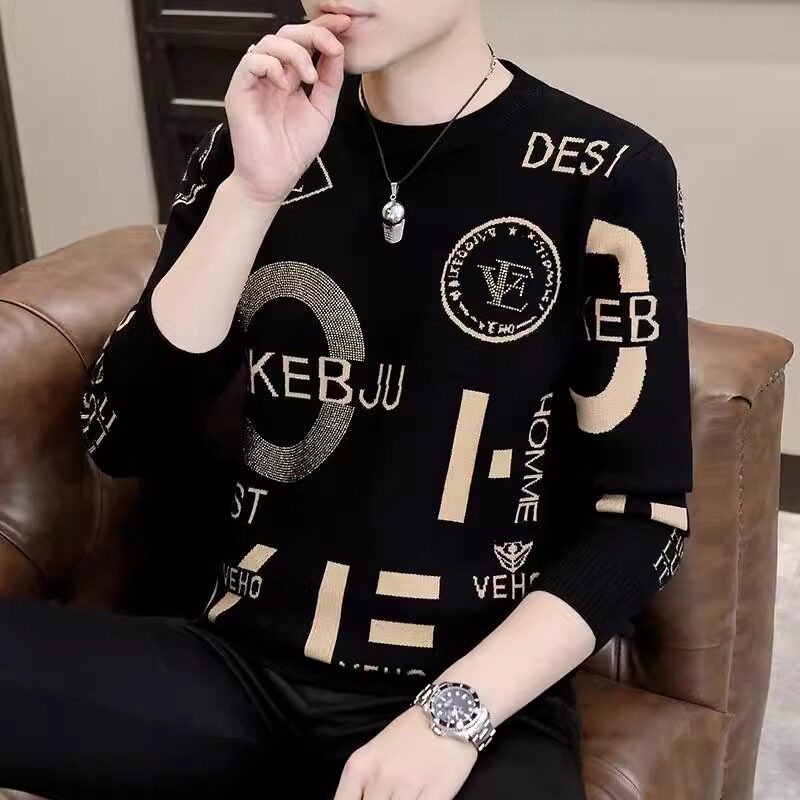 品质羊毛针织衫男新款秋冬季毛衣