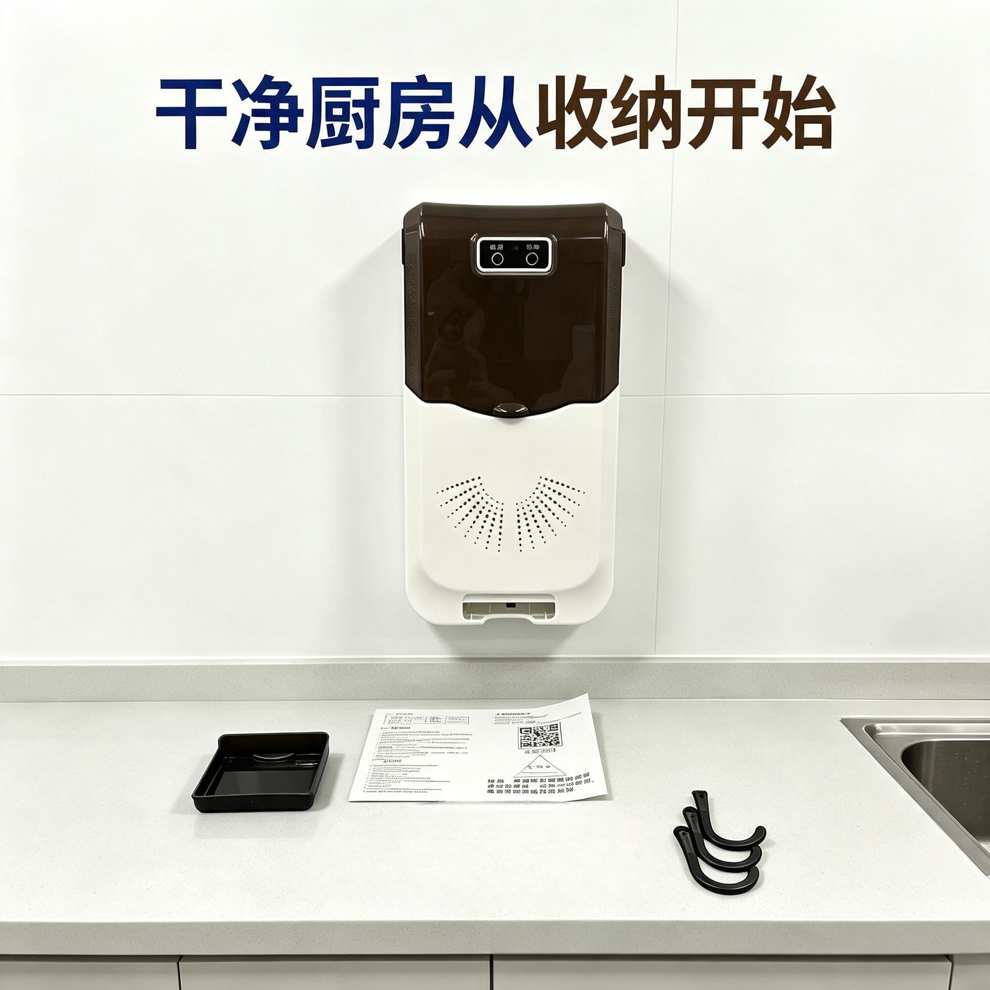 【下单立减50】厨房置物架壁挂式多功能筷子筒筷子消毒机免打孔图片