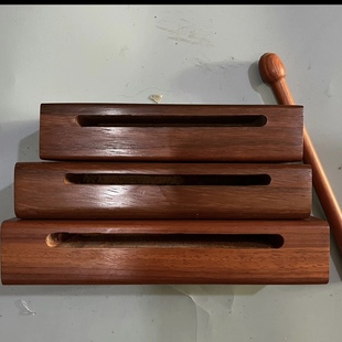 高低音梆子打击乐器戏曲梆子双音音红木木鱼胶木花梨木小方梆子