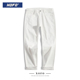 港风宽松直筒水洗长裤 白色日系痞帅高级感休闲裤 男生冬季 子弹力