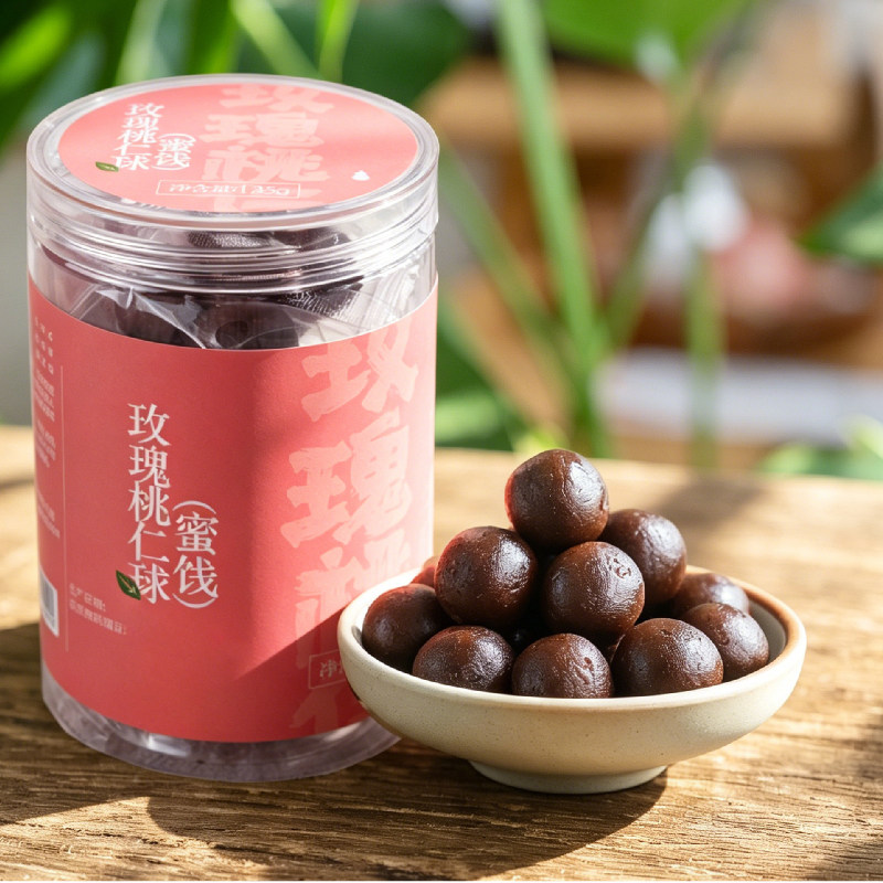 活法儿 玫瑰桃仁球山楂重瓣红玫瑰陈皮肉桂零食罐装软糯口感