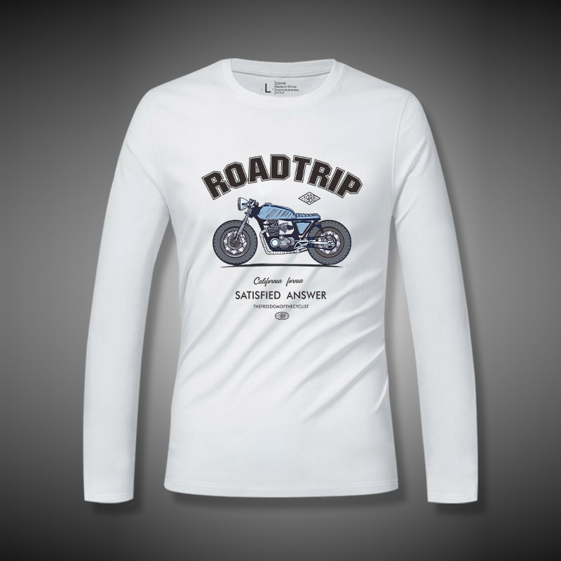 秋季男士纯棉休闲圆领长袖