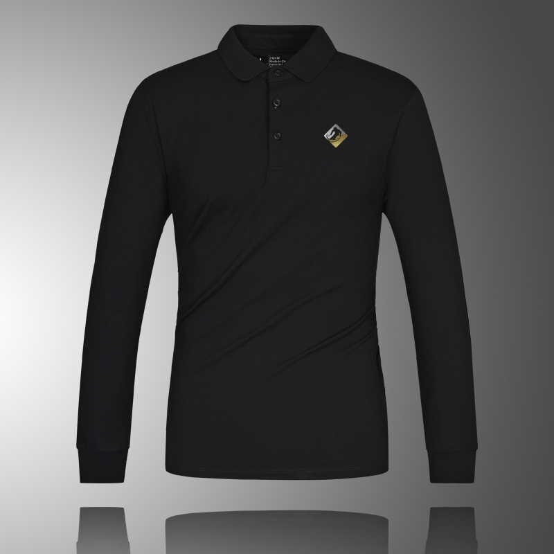 ZGHW珠地棉男士有领简约内搭长袖