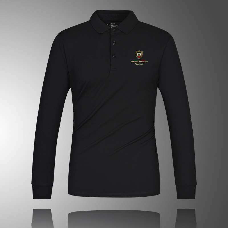 春秋季男士休闲商务翻领长袖