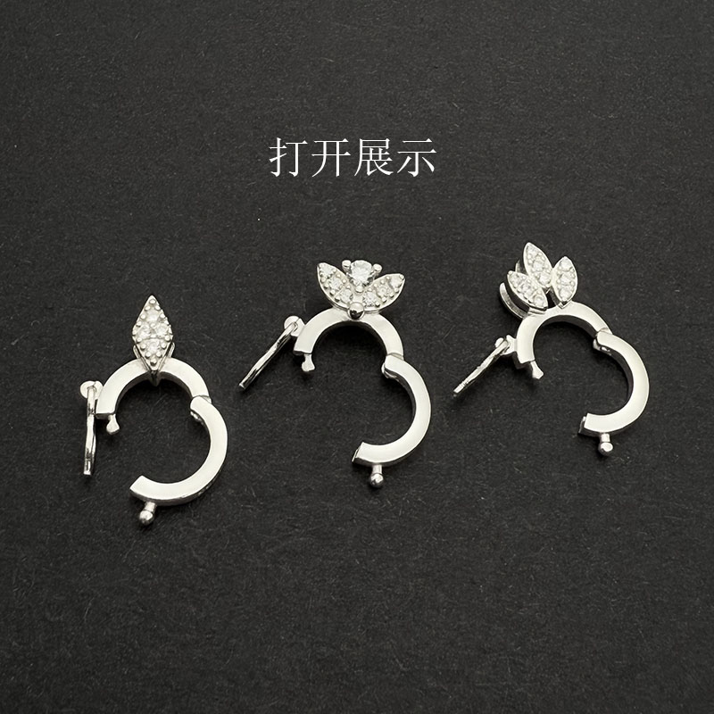 925纯银镶皓珍珠项链扣吊坠挂件
