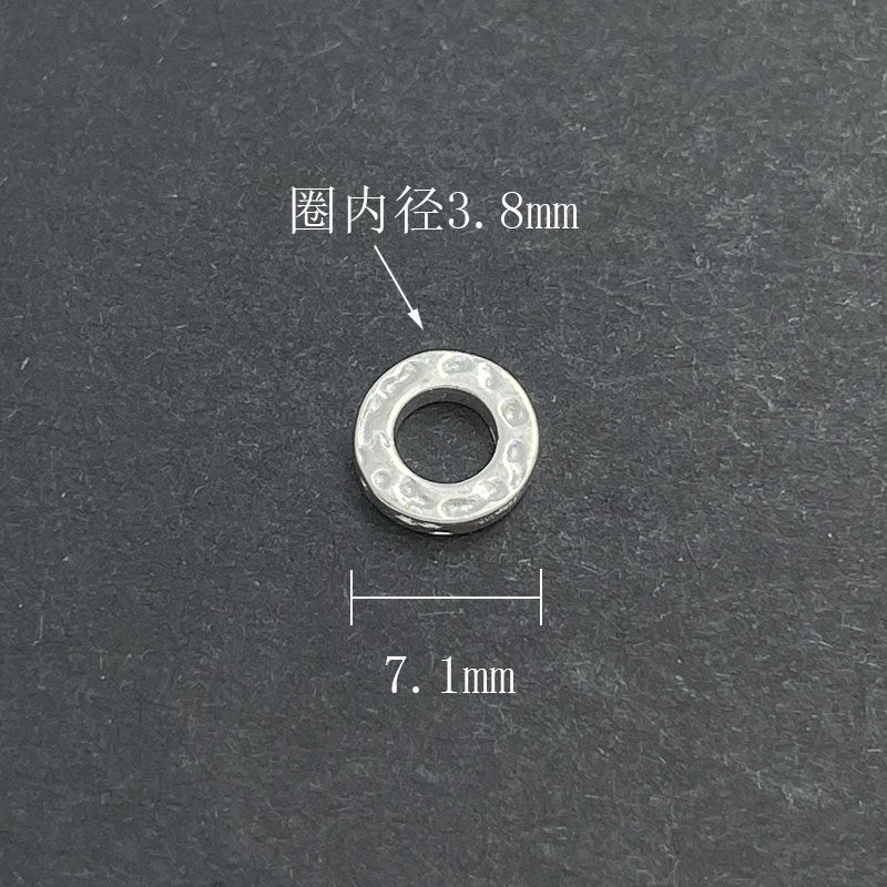 925纯银麻花锤纹隔片垫片配件