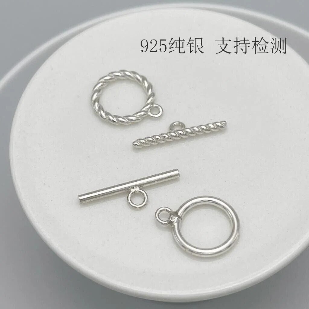 制作手链项链扣珍珠项链扣 S925纯银OT扣DIY材料饰品配件收尾扣图片