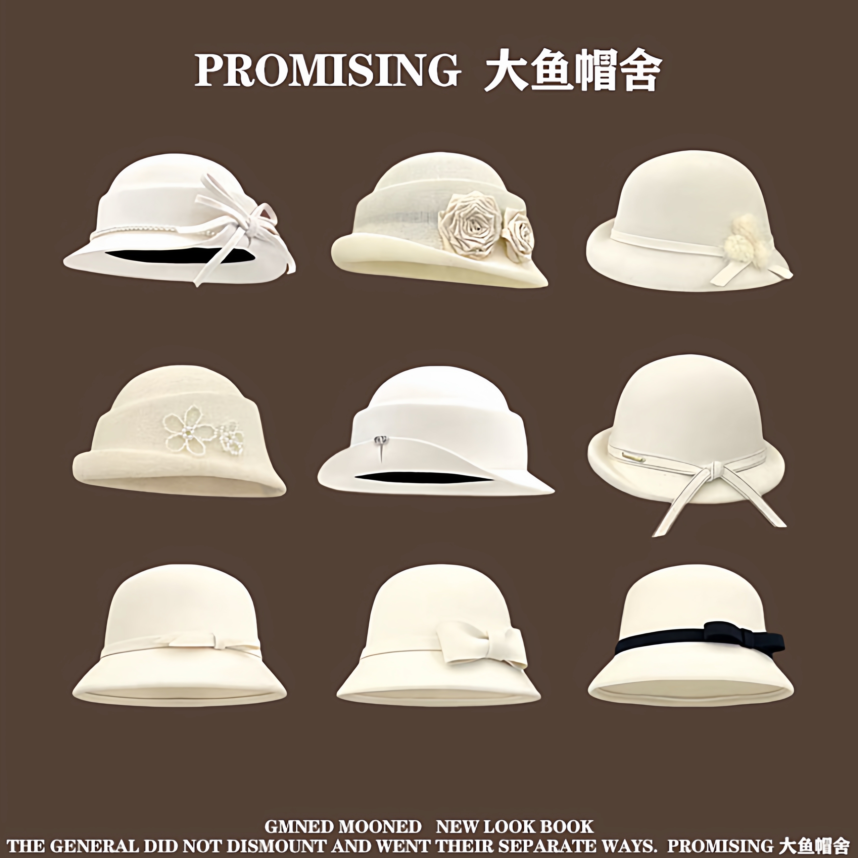 法式优雅复古白色小礼帽女秋冬名媛气质赫本风盆帽显脸小文艺百搭