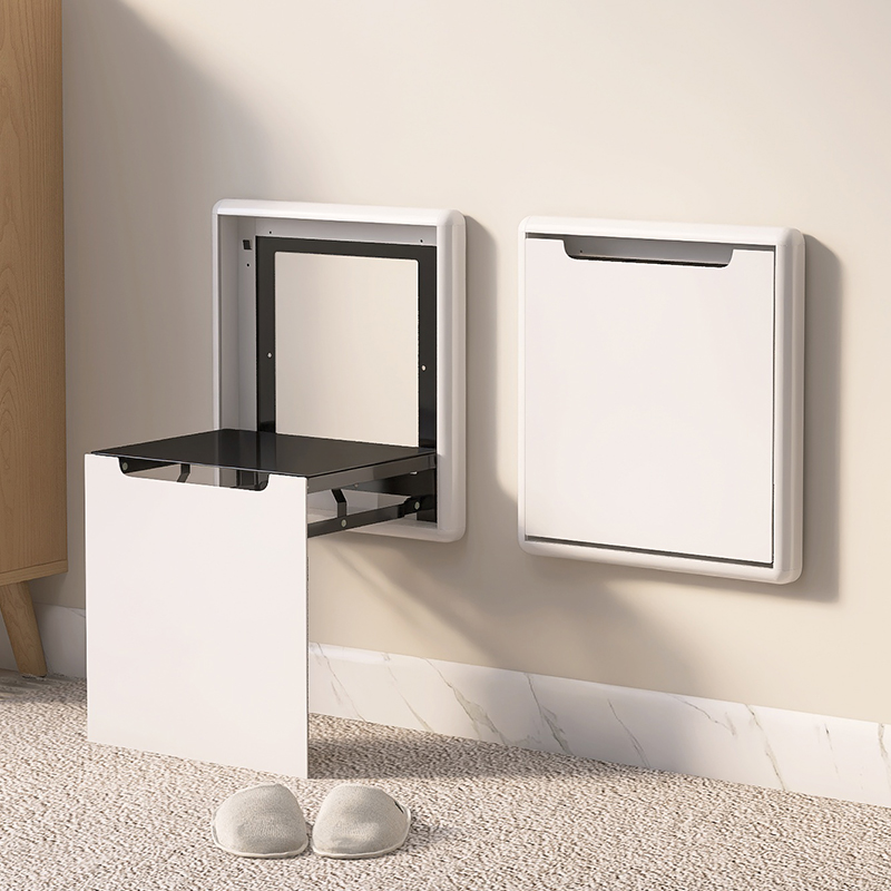 初点折叠换鞋凳壁挂式