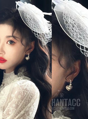剧本雪儿复古宫廷风礼服发夹帽子