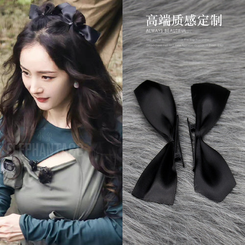 兔耳朵立体蝴蝶结发夹日韩对夹