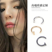 韩素希同款 无痛唇钉无洞唇环个性 朋克新潮酷男女小众不用打洞唇饰