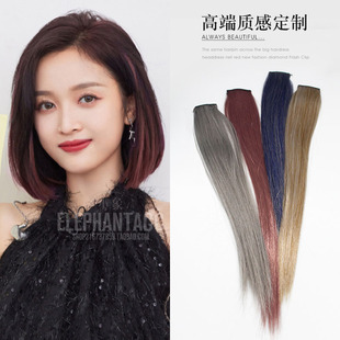 网红同款发饰发片挂耳染短发假发发夹挑染新潮洋气个性情侣头饰