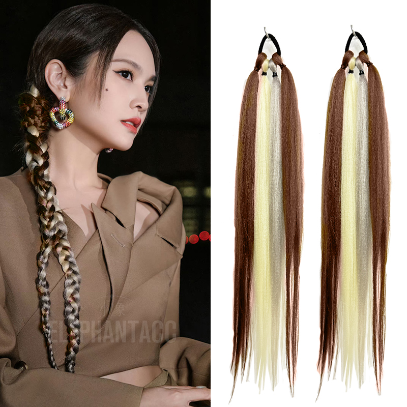 辣妹增发量拳击辫麻花辫假发发圈