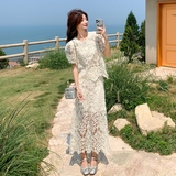 新款183-6699P165K238钩花蕾丝镂空半身裙套装，商品下架区，浙宝183