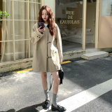 183-6805P175K258撞色拼接廓形设计感风衣外套，女装风衣，浙宝183