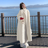 现货183-8195P255K358大麦甜云朵大衣皮毛一体奶白大麦甜，女装羊羔毛/颗粒绒，2B183