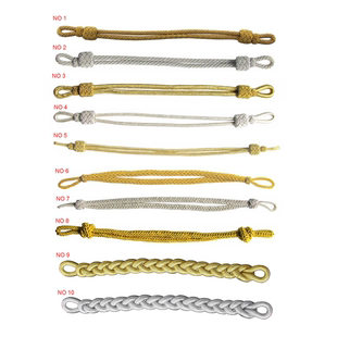 大檐帽帽绳大沿帽帽绳金属丝手工编帽绳铜丝帽绳制服帽保安帽绳