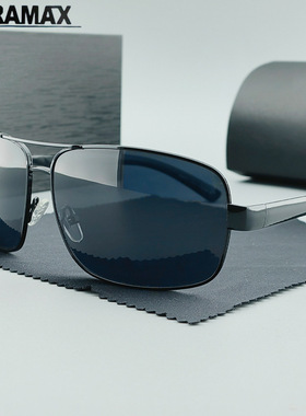 纪梵世150mm男士太阳镜大脸男墨镜黑色开车高清方形防强光眼镜