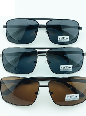 加宽胖脸男士偏光太阳镜大脸墨镜男款黑色茶色高清开车防强光