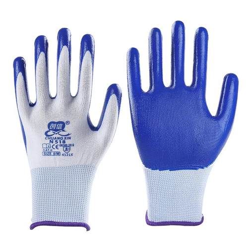 劳保耐磨塑胶丁腈防水皮手套包邮