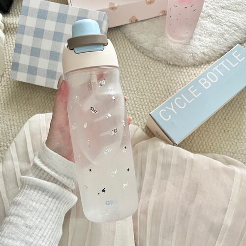 aks夏季吸管水杯男女学生高颜值