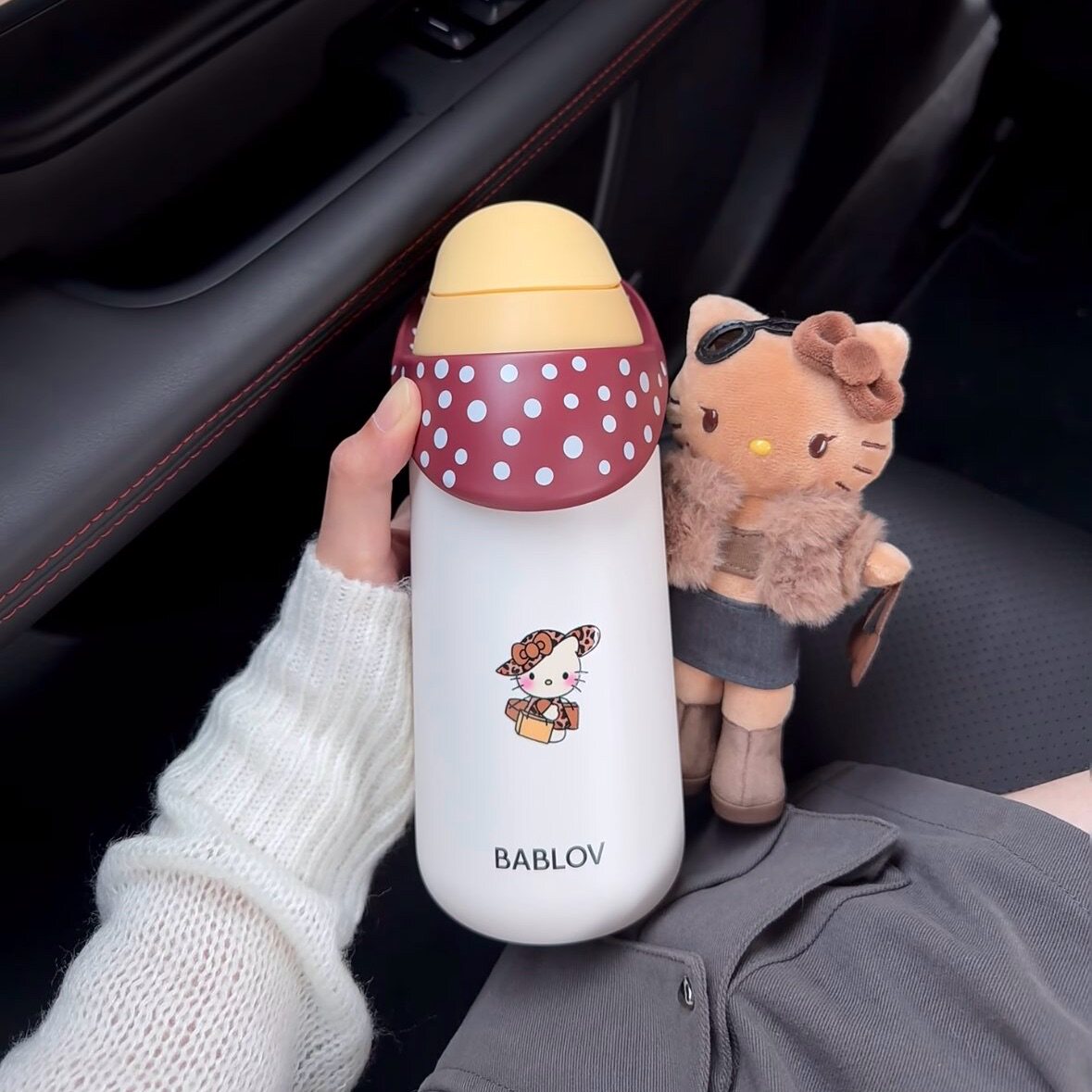 bablov缪斯吸管儿童保温杯男女学生高颜值随行便携手提可爱水杯子