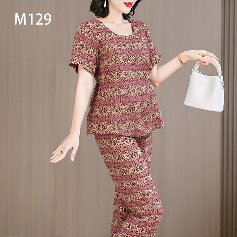 中老年妈妈装睡衣女夏季两件套宽松套装休闲运动家居服高级感潮流