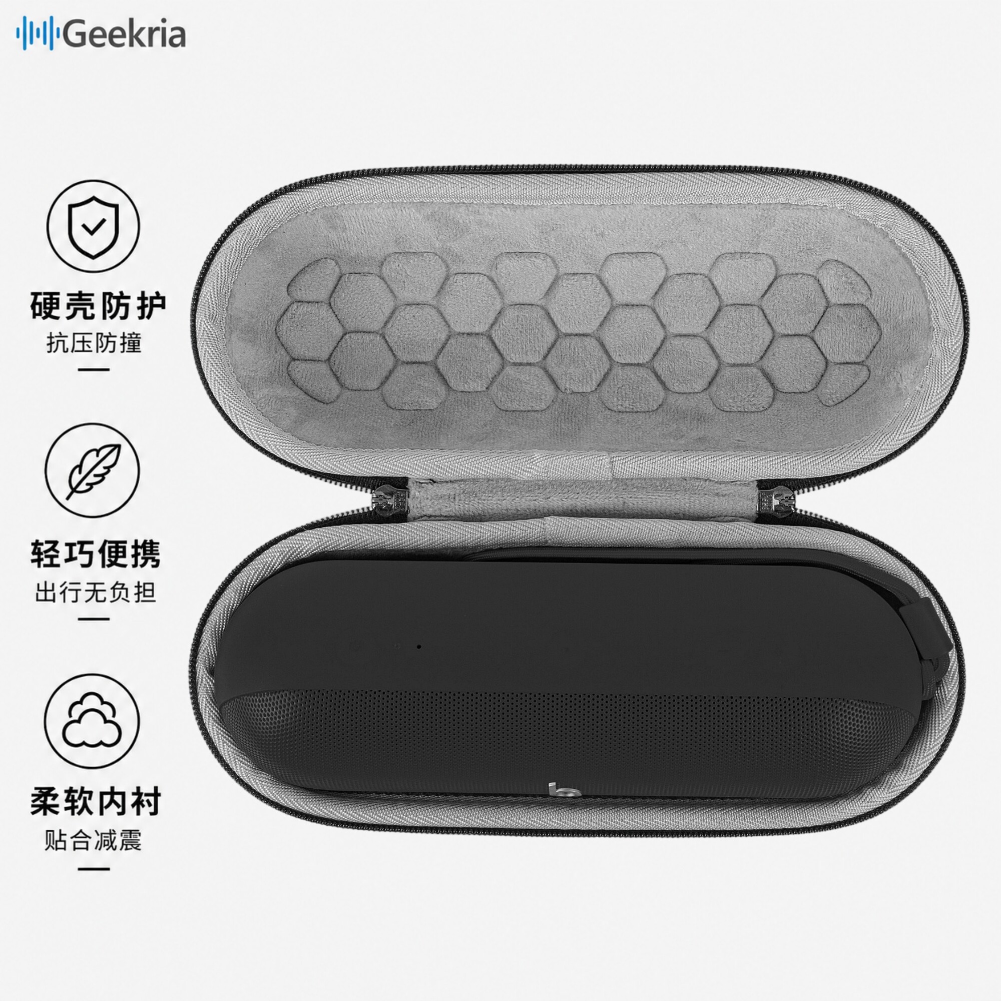 Geekria极客悦耳适用New Beats Pill便携保护蓝牙音箱硬包收纳包