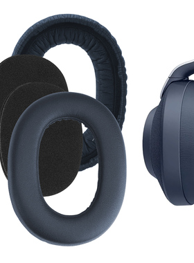 Geekria耳机海绵套适用捷波朗Jabra Elite 85H头戴式耳机棉 蛋白皮海军蓝款耳机套