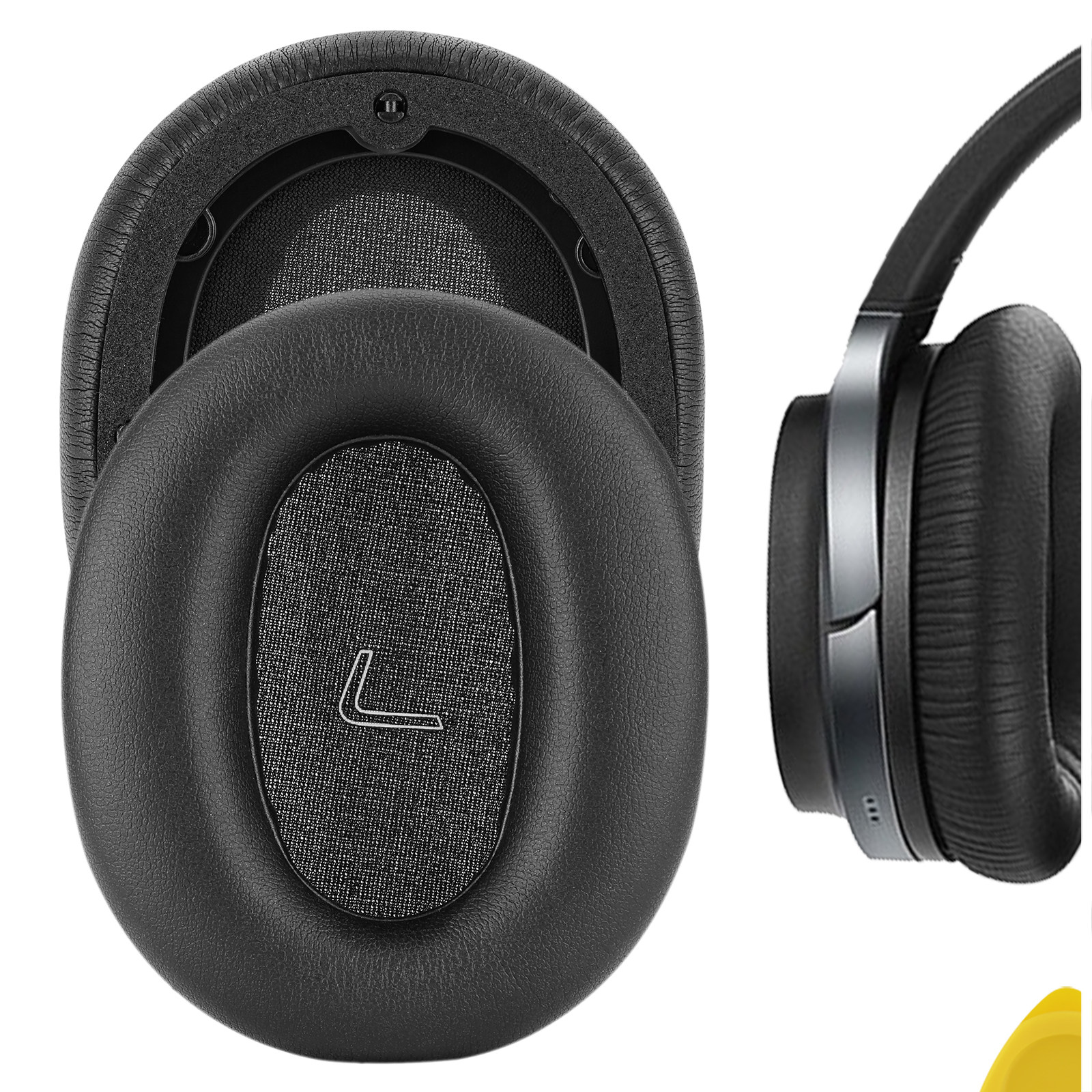 Geekria极客悦耳耳机海绵套适用漫步者Edifier W860NB头戴式耳机棉蛋白皮  带卡扣 黑色款耳机套