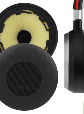 Geekria耳机海绵套适用捷波朗 Jabra Evolve 75 UC头戴式耳机棉 蛋白皮带卡扣 黑色款耳机套