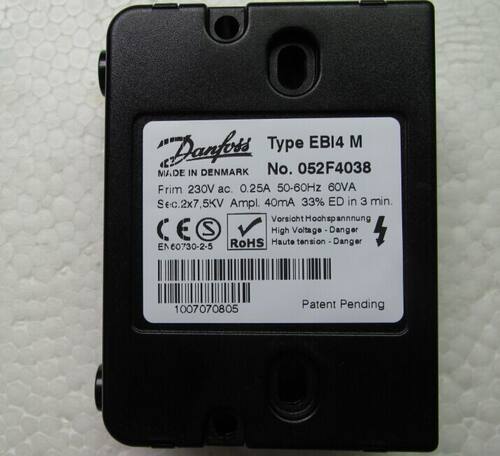 丹佛斯1*15/1*12KV点火变压器EBI 052F4040/4030/0036/4038