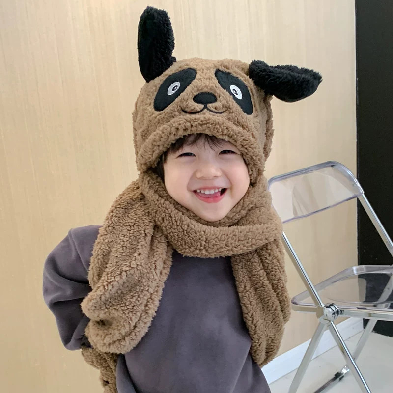 耳朵会动加厚保暖帽子手套围巾