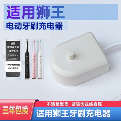 适用狮王Lion电动牙刷充电器底座欧充电线头SMART KEY-LSK01/LR01