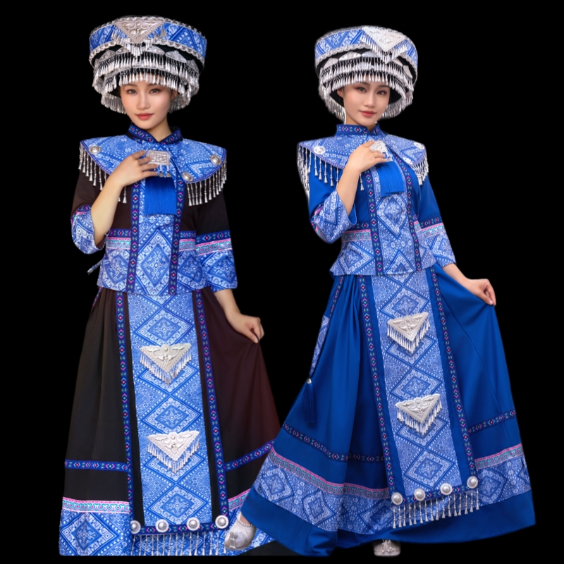 女壮族苗族演出服2023新款壮族