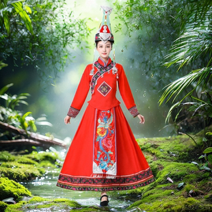 少数民族服装女畲族演出服女民族舞蹈服装演出服儿童表演服女新款