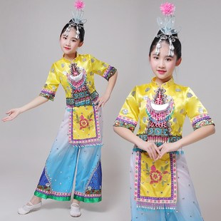 惠安闽南女裤子儿童民族衣服舞蹈鞋夏季服装海边的姑娘服装头饰