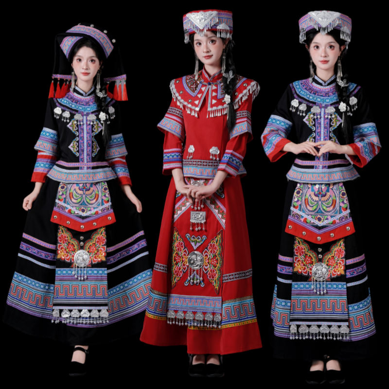 女成人新款广西壮族三月少舞蹈服