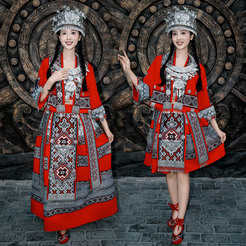 新款苗族三月三壮族服装套装