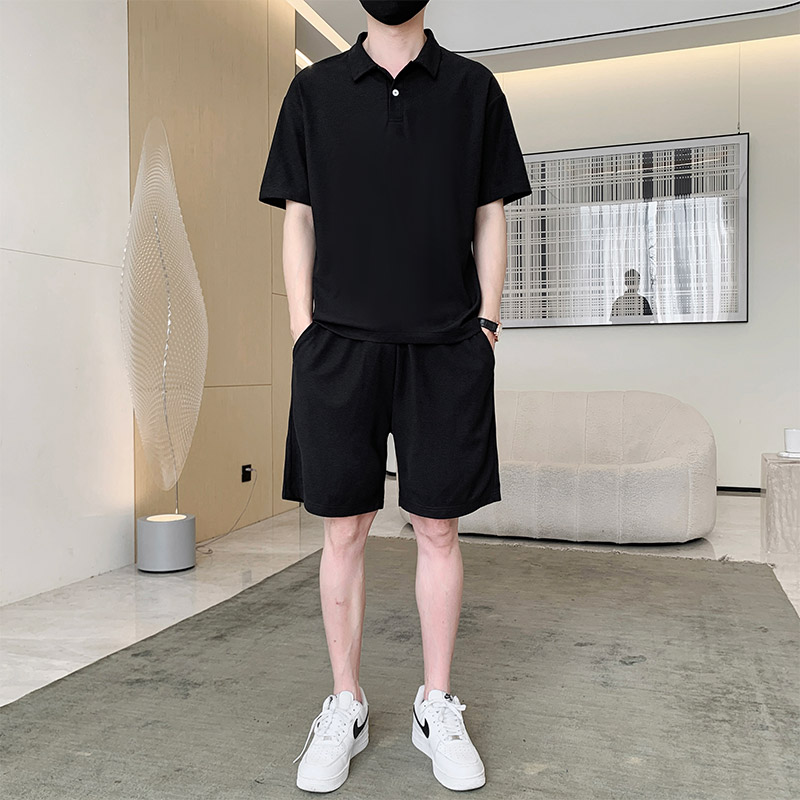 男士夏季休闲运动短袖套装
