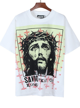 2025夏季美式潮牌Hellstar 地狱之星美潮高街纯棉宽松短袖T恤