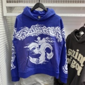 2023秋冬美式 潮牌fgss星星印花男女情侣宽松休闲连帽套头卫衣外套